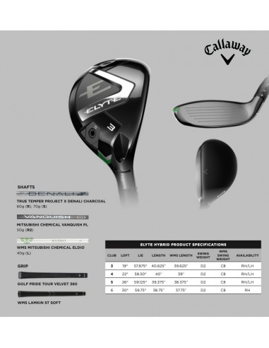 HYBRIDE CALLAWAY ELYTE