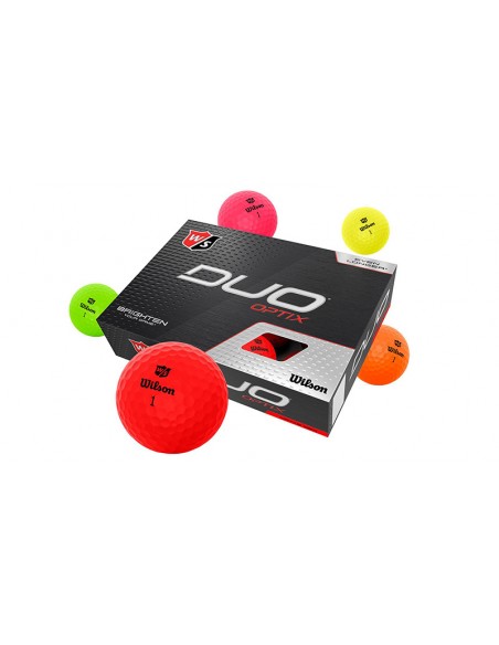 BALLES WILSON OPTIX JAUNE/VERTE/BLEUE/ORANGE/ROUGE