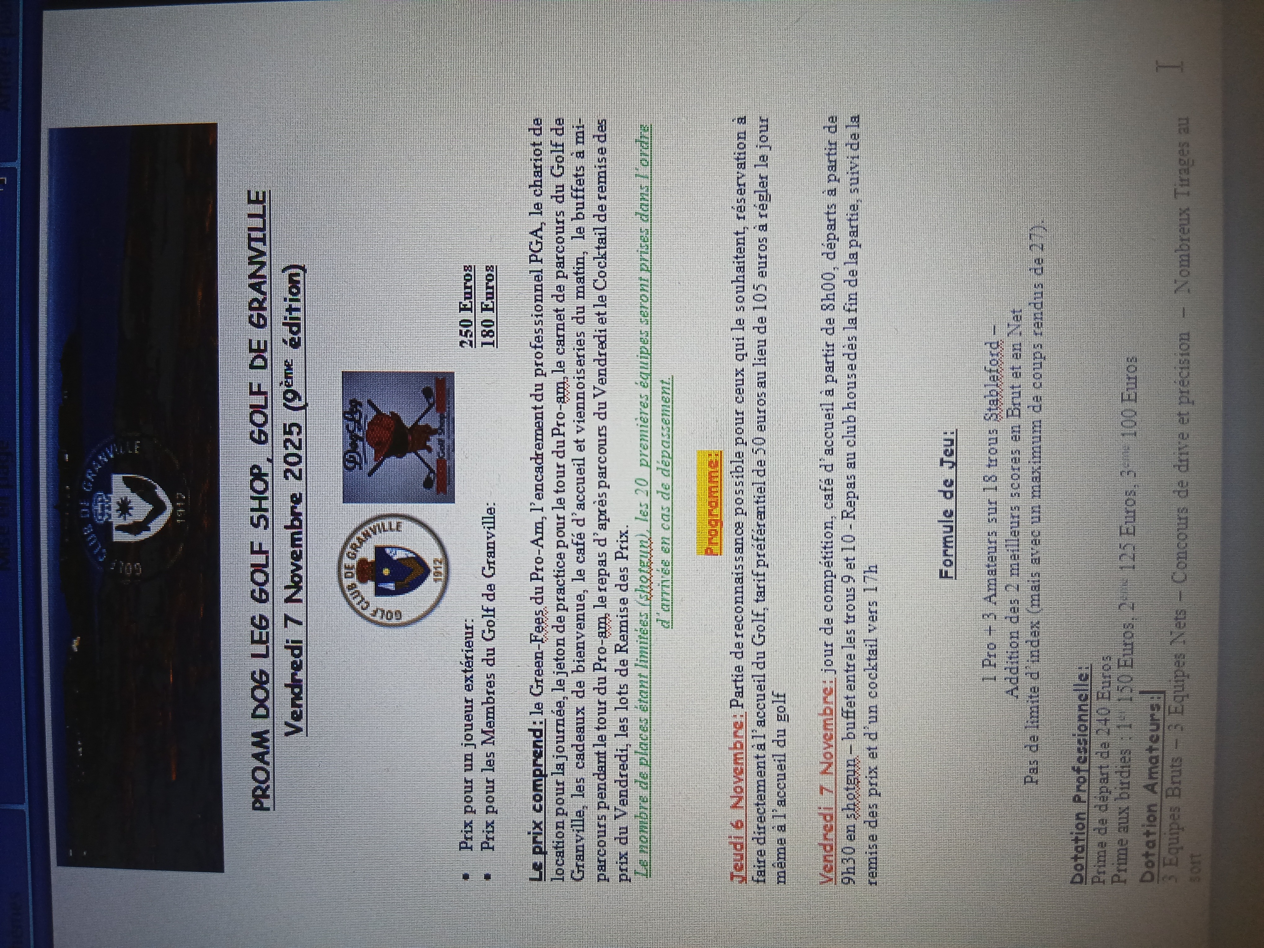 ProAm Granville Novembre